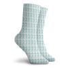 Seahorse Funny Compression Socks Women and Men,Aquatic Creatures Themed Illustration Of Seahorses In Engraving Style,Best for Circulation,Running,Athletic,Nurse,Travel,Pale Blue And White -12 inch view 2