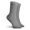 GULTMEE Valentines Funky Colorful Cushion Sport Socks,Lace With Leaves And Swirled Lines,Athletic Cushioned Running Performance Crew Socks For Men/Women,Aqua Tan Black -12 inch view 2