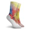 GULTMEE Funny Compression Socks Women and Men,Flying Parrot With Colorful Storm Cloud On The Back Feathers Fantasy Illustration Print,Best for Circulation,Running,Athletic,Nurse,Travel, -12 inch view 2