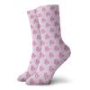 Hearts Funny Compression Socks Women and Men,Paris France Theme Image With Colorful Hearts And Eiffel Tower City Of Love Romantic,Best for Circulation,Running,Athletic,Nurse,Travel,Pink Lilac -12 inch view 1