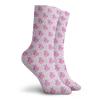 Hearts Funny Compression Socks Women and Men,Paris France Theme Image With Colorful Hearts And Eiffel Tower City Of Love Romantic,Best for Circulation,Running,Athletic,Nurse,Travel,Pink Lilac -12 inch view 2