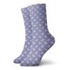 Pelican Fashion Compression Socks,Exotic Pink Aquatic Birds With Orange Beaks And Feet,Performance Polyester Cushioned Athletic Crew Socks for Running,Athletic,Lavender Blue Pale Pink Orange -12 inch view 1