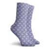 Pelican Fashion Compression Socks,Exotic Pink Aquatic Birds With Orange Beaks And Feet,Performance Polyester Cushioned Athletic Crew Socks for Running,Athletic,Lavender Blue Pale Pink Orange -12 inch view 2