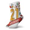 GULTMEE Funny Compression Socks Women and Men,Digital Print 21 Sports Theme Design With Colorful Florals Print,Best for Circulation,Running,Athletic,Nurse,Travel, -12 inch view 1