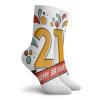 GULTMEE Funny Compression Socks Women and Men,Digital Print 21 Sports Theme Design With Colorful Florals Print,Best for Circulation,Running,Athletic,Nurse,Travel, -12 inch view 2