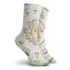 GULTMEE Fashion Compression Socks,Circular Zodiac Chart Apparent Position Of Sun And Moon In Centre Pattern Print,Performance Polyester Cushioned Athletic Crew Socks for Running,Athletic, -12 inch view 2