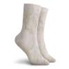 Marble Fashion Compression Socks,Pink And Peach Marble Background With Cracks Architecture And Building Material,Performance Polyester Cushioned Athletic Crew Socks for Running,Athletic,Beige -12 inch view 2