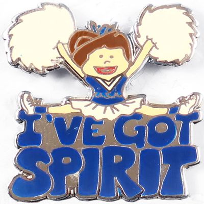 Snowflake Designs Blue I've Got Spirit Cheerleading Pin #170 - Version 2