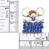 Snowflake Designs Blue I've Got Spirit Cheerleading Pin #170 - Version 2 view 2