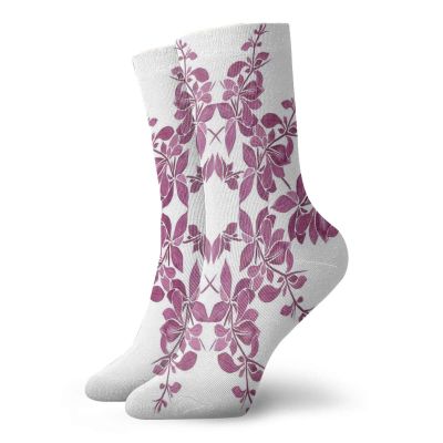 GULTMEE Funky Colorful Cushion Sport Socks,Autumn Vine Bridal Flower Bouquet Vintage Style Circle Of Leaves Laurel Wreath,Athletic Cushioned Running Performance Crew Socks For Men/Women, -12 inch