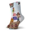 GULTMEE Funny Compression Socks Women and Men,Cute Pirate Kids Treasure Chest With Ship On Ocean Background Illustration,Best for Circulation,Running,Athletic,Nurse,Travel, -12 inch view 1