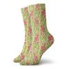 GULTMEE Funny Compression Socks Women and Men,Classical Pink Roses With Green Leaves On Vertical Borders Old Fashioned Design,Best for Circulation,Running,Athletic,Nurse,Travel, -12 inch view 1
