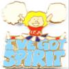 Snowflake Designs Blue/Red I've Got Spirit Cheerleading Pin #170 view 1
