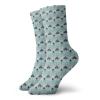 Polar Bear Funny Compression Socks Women and Men,Merry Xmas And Happy New Year Theme Presents Trees And Hearts,Best for Circulation,Running,Athletic,Nurse,Travel,Pale Blue Coral And Black -12 inch view 1