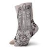 Hamsa Fashion Compression Socks,Eastern Asian Culture Esoteric Good Luck,Performance Polyester Cushioned Athletic Crew Socks for Running,Athletic,Cinnamon Dark Brown White -12 inch view 1