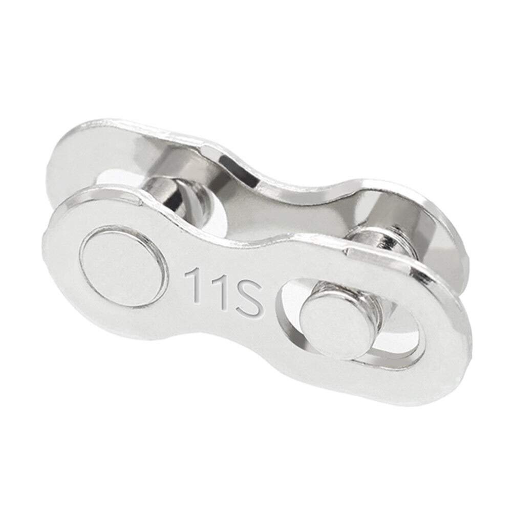 Bicycle Accessories 6/7/8/9/10/11/12 Speed Bicycle Chain Connector Lock Quick Link Road Bike Buckle Master Bicycle Joint Cycling Parts Bike Parts (Color : 11s Silver)