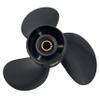 Yoofosun Outboard Propeller 8.9x8.5 OEM NO:3B2W64517-1 Aluminum Prop Fit for Tohatsu Engine 9.8HP-18HP 14 Tooth 3 Blades RH view 4