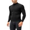 Men's Compression Shirts Long Sleeve Athletic Workout Tops Gym Undershirts Active Sports Baselayers Black view 2