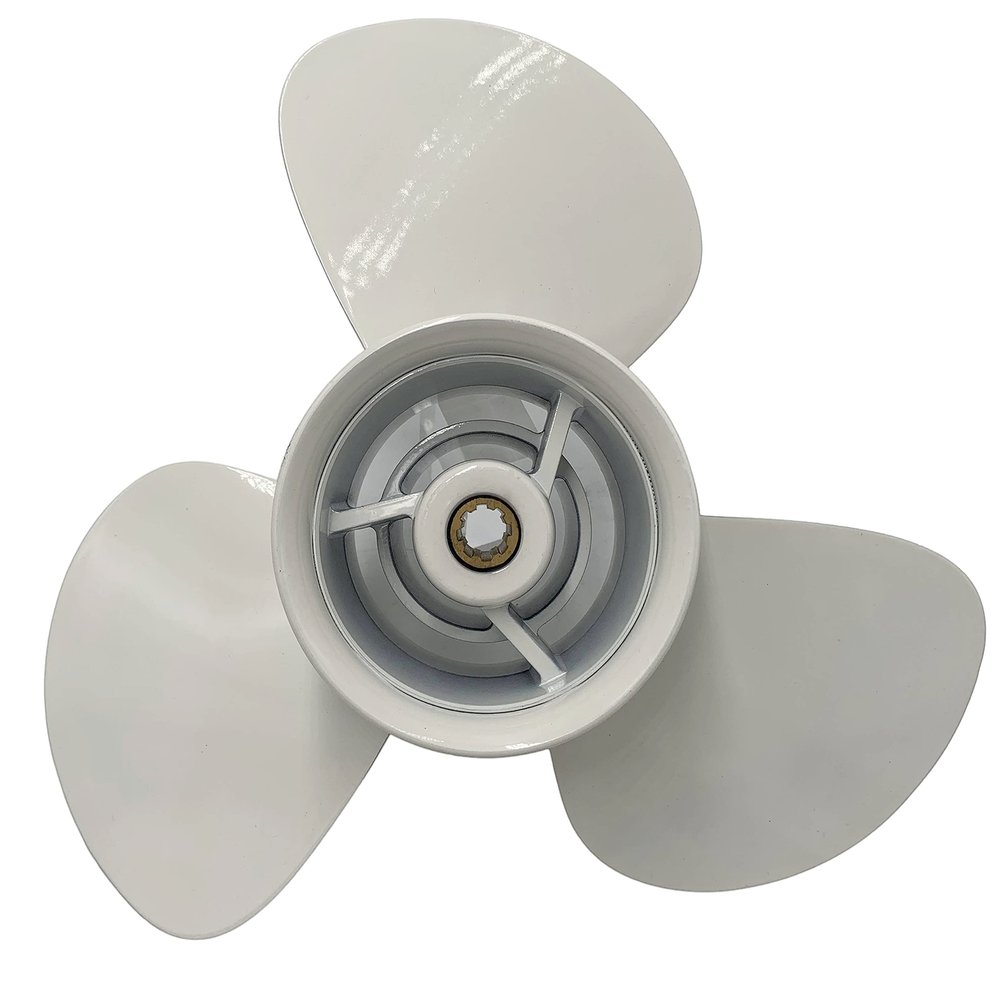 Yoofosun Outboard Propeller 11 3/4x7 OEM NO:69G-45943-00-00 Aluminum Prop Fit for Yamaha Engine 9.9HP-15HP 8 Tooth 3 Blades RH 11.75x7