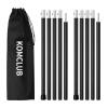 KOMCLUB Telescoping Tent Poles Tarp Poles 5-Section Adjustable Aluminum Rods for Tent Fly and Tarps Lightweight Replacement Adjustable Tent Poles for Outdoor Sport Camping 78Inch(Black) view 1