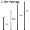 KOMCLUB Telescoping Tent Poles Tarp Poles 5-Section Adjustable Aluminum Rods for Tent Fly and Tarps Lightweight Replacement Adjustable Tent Poles for Outdoor Sport Camping 78Inch(Black) view 2