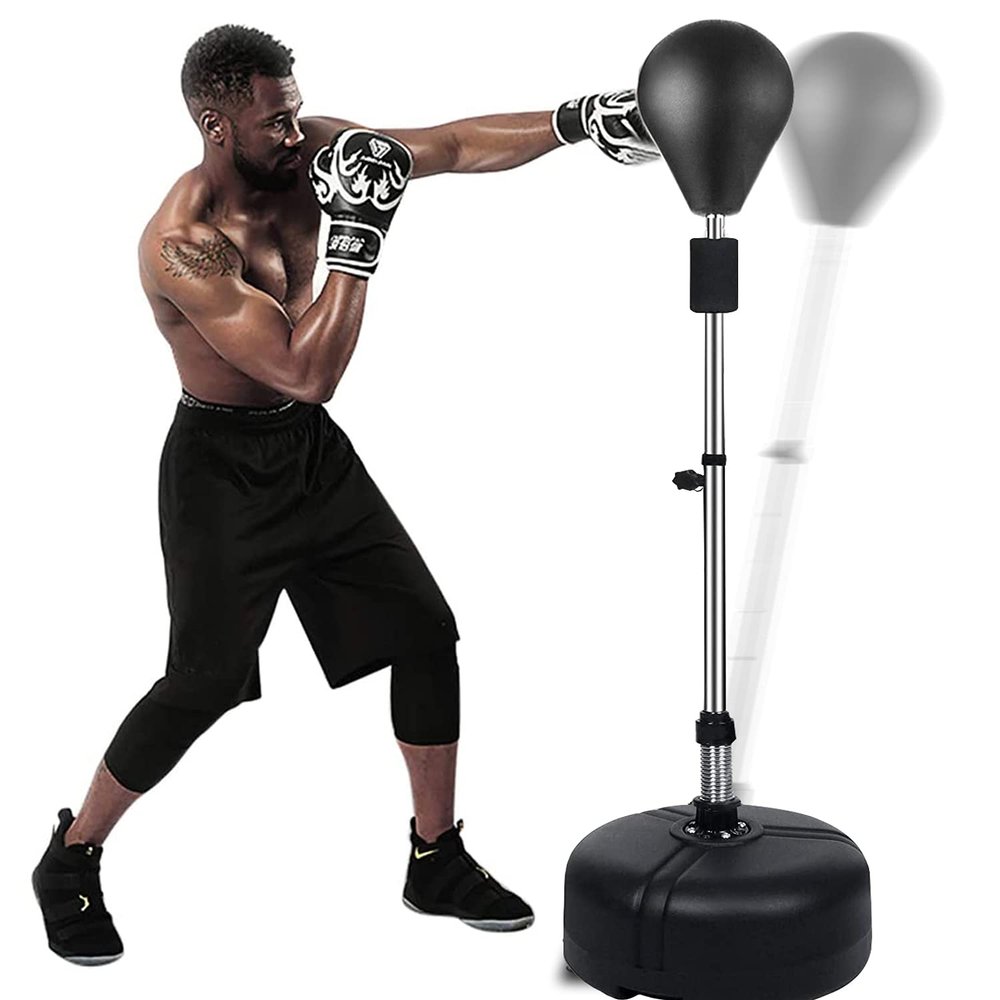 OppsDecor Punching Bag with Stand,Reflex Bag Freestanding Punching Ball Boxing Speed Bag,Great for Training,Stress Relief,Exercise