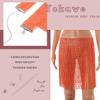 Yokawe Glitter Crystal Skirt Rhinestone Tassel Dance Nightclub Hip Chain Beach Party Rave Jewelry Accessories for Women and Girls (Orange) view 3