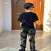 Rolanko Boys' Cargo Pants Casual Kids Joggers Elastic Waist Outdoor Hiking Baggy Trousers 4-14 Years (Camouflage, 12-14) view 4