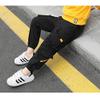 Rolanko Boys' Cargo Pants Casual Kids Joggers Elastic Waist Outdoor Hiking Baggy Trousers 4-14 Years (Black, 8-10) view 3