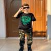 Rolanko Boys' Cargo Pants Casual Kids Joggers Elastic Waist Outdoor Hiking Baggy Trousers 4-14 Years (Camouflage, 14-16) view 2
