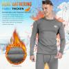 MeetHoo Mens Thermal Underwear Set, Compression Base Layer Sports Long Johns Fleece Lined Winter Gear Running Skiing view 3