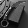 Ccanku C1151 Fixed Blade Knife D2 Steel Blade G10 Handle Claw Knife for Outdoor,EDC Tool, Camping, Hiking (Black) view 3