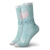 GULTMEE Funky Colorful Cushion Sport Socks,Abstract Curly Sea Background With A Surfboard Jungle Leaves,Athletic Cushioned Running Performance Crew Socks For Men/Women, -12 inch view 1
