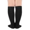 Durio Kids Soft Cotton Socks - Cozy Toddler Girls Knee High Socks - Black view 3