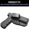 IWB Holster Compatible with Glock 17/19(Gen 3-5)/ 19X & Glock 22/23/ 31/32(Gen 3-4)/ 44/45/ 34(Gen 3-5, Gen 5 Mos), Inside Waistband Carry, Adj. Retention, Available in Kydex and Polymer view 2