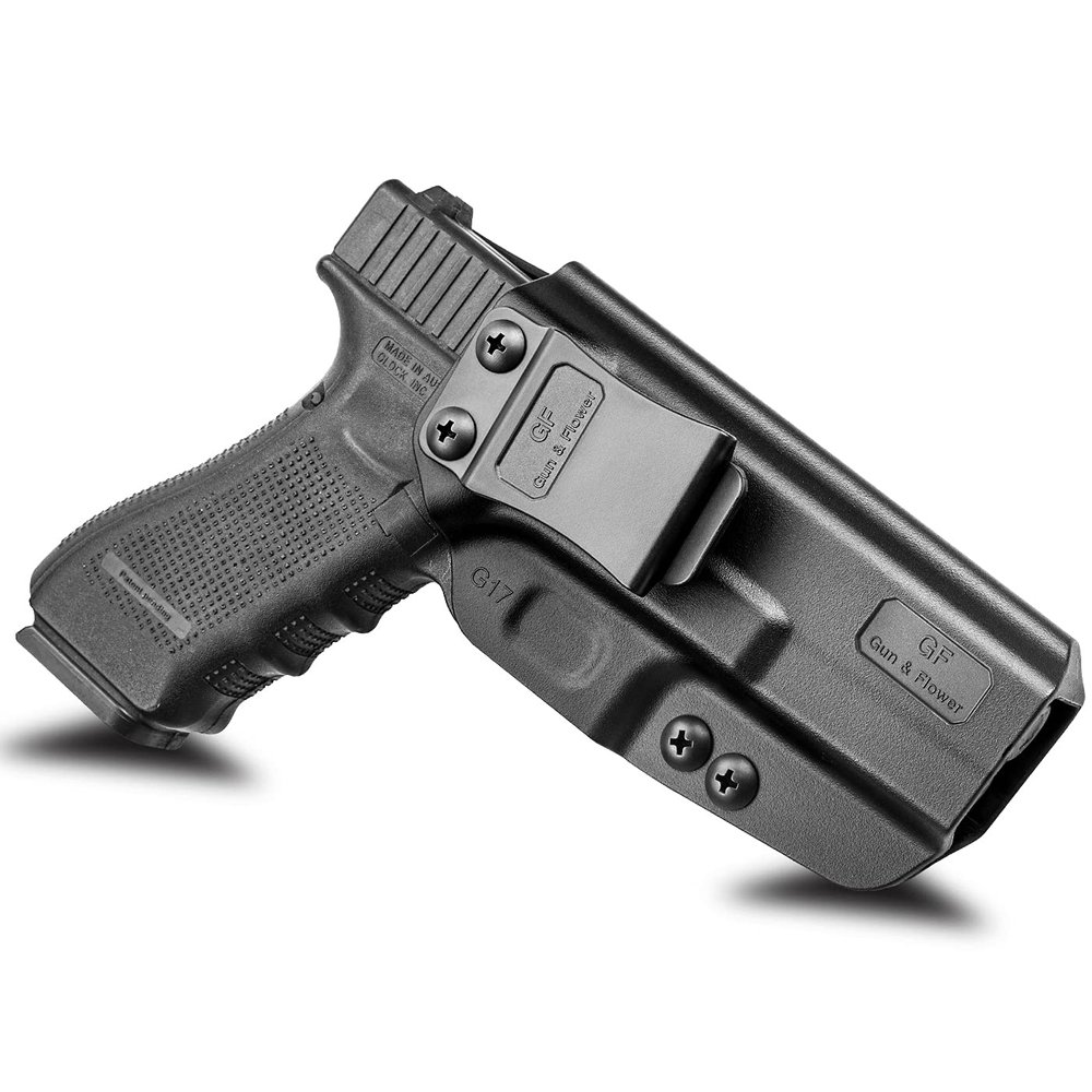 IWB Holster Compatible with Glock 17/19(Gen 3-5)/ 19X/ 22/23/ 31/32(Gen 3-4)/ 44/45, Inside Waistband Concealed Carry Holster, Adj. Cant, Adj. Retention, Available in Kydex and Polymer