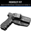 IWB Holster Compatible with Glock 17/19(Gen 3-5)/ 19X/ 22/23/ 31/32(Gen 3-4)/ 44/45, Inside Waistband Concealed Carry Holster, Adj. Cant, Adj. Retention, Available in Kydex and Polymer view 2
