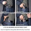 IWB Holster Compatible with Glock 17/19(Gen 3-5)/ 19X/ 22/23/ 31/32(Gen 3-4)/ 44/45, Inside Waistband Concealed Carry Holster, Adj. Cant, Adj. Retention, Available in Kydex and Polymer view 3