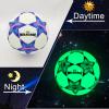MILACHIC Soccer Ball, Glow in The Dark Soccer Ball Size 4 Glowing Soccer Gifts for Teenagers, Men, Women Indoor-Outdoor Soccer Training (with Pump) view 2