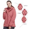 CAMEL CROWN Women's Waterproof Ski Jacket 3 in 1 Winter Coat Windbreaker Snowboard Jackets for Rain Snow Outdoor Hiking Pink XL view 3