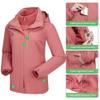 CAMEL CROWN Women's Waterproof Ski Jacket 3 in 1 Winter Coat Windbreaker Snowboard Jackets for Rain Snow Outdoor Hiking Pink XL view 4