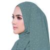 Cntqiang Muslim Wrinkles Pearl Chiffon Hijab Head Scarf Women Solid Bubble Wrap Shawls Long Hejab Shawls (Beige) view 2