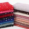 Cntqiang Muslim Wrinkles Pearl Chiffon Hijab Head Scarf Women Solid Bubble Wrap Shawls Long Hejab Shawls (Beige) view 4