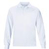 MOHEEN Mens White Long Sleeve Moisture Wicking Performance Polo Shirts Big&Tall Casual Solid Golf Pique Shirts 12132White-5XL view 1