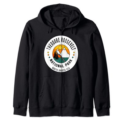 Graphic Theodore Roosevelt North Dakota National Park Zip Hoodie
