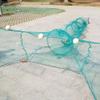 Lawaia Folding Crayfish Trap Net 10M Green Nylon Mesh Fishing Cage with Iron Chain Floats view 1