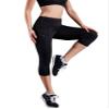 NELEUS 2 Pack Tummy Control High Waist Workout Yoga Capri Leggings Yoga Pants,9027,Black,Grey,L,EU XL view 2