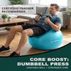Trideer Extra Thick Yoga Ball Exercise Ball, 5 Sizes Ball Chair, Heavy Duty Swiss Ball for Balance, Stability, Pregnancy and Physical Therapy, Quick Pump view 4