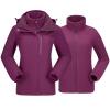 CAMEL CROWN Women's Waterproof Ski Jacket 3 in 1 Winter Coat Windbreaker Snowboard Jackets for Rain Snow Outdoor Hiking Deep Purple 2XL view 1