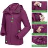 CAMEL CROWN Women's Waterproof Ski Jacket 3 in 1 Winter Coat Windbreaker Snowboard Jackets for Rain Snow Outdoor Hiking Deep Purple 2XL view 4